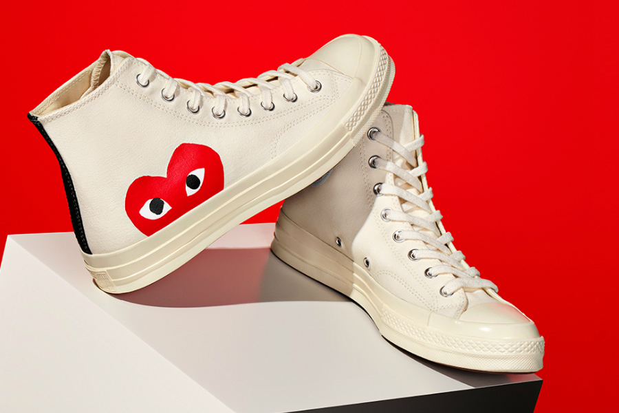 comme des garçons play women's chuck taylor 1970s sneakers