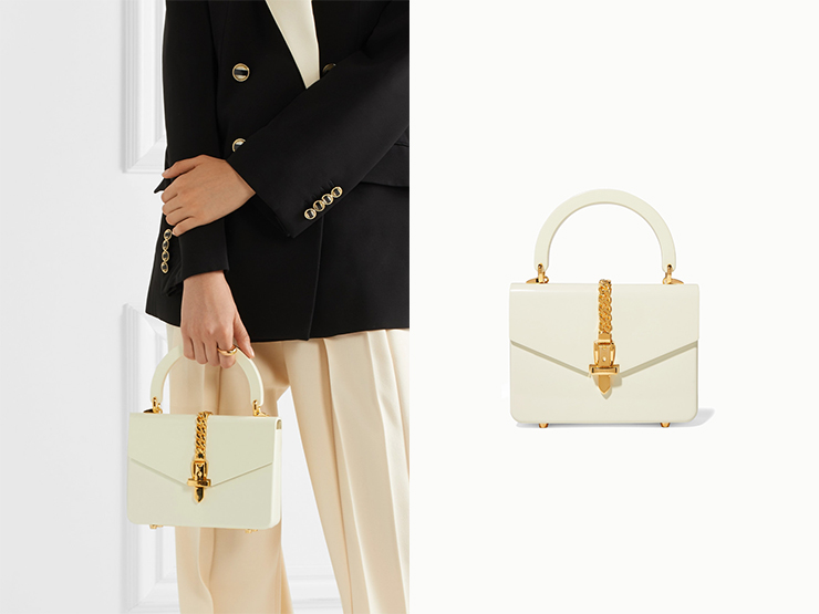 Gucci Sylvie 1969 Mini Chain-Embellished Plexiglas Tote