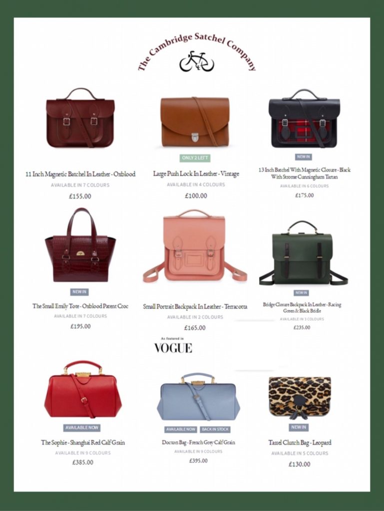 Must buy bags brand in UK, light luxury brand bags collection