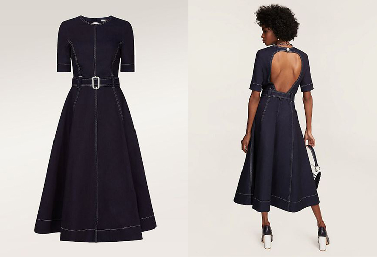 Tommy Hilfiger Flared Denim Midi Dress