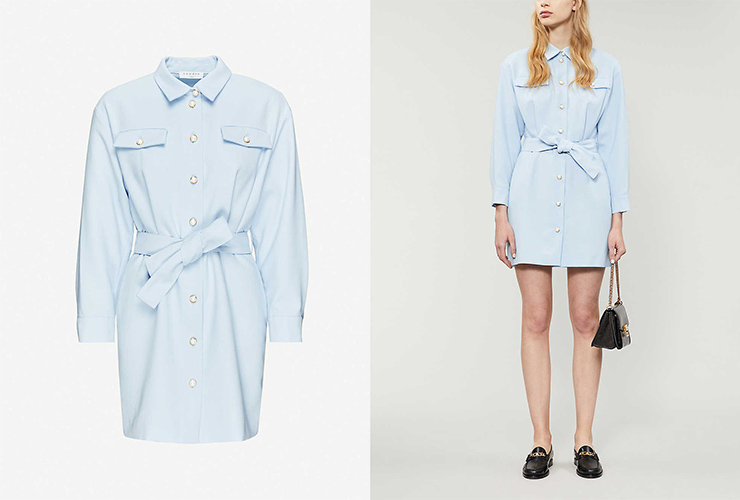 Sandro Estel Woven Shirt Dress